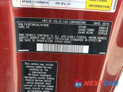 Zdjęcie 12 z 12 samochodu: 2013 VOLVO C70 T5 VIN:YV1672MCXDJ141898 - miniatura