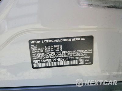 Zdjęcie 12 z 12 samochodu: 2023 BMW I4 EDRIVE 40 VIN:WBY73AW07PFN85233 - miniatura