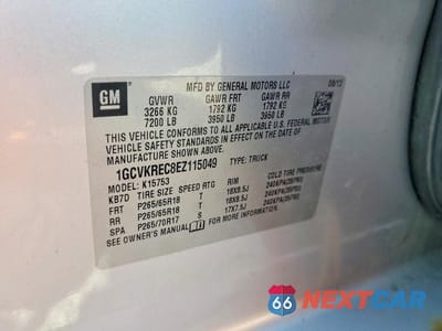 Zdjęcie 12 z 12 samochodu: 2014 CHEV SILVERADO 1500 VIN:1GCVKREC8EZ115049 - miniatura