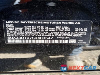 Zdjęcie 13 z 13 samochodu: 2025 BMW X4 XDRIVE30I VIN:5UX33DT07S9X83547 - miniatura