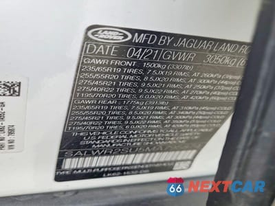 Zdjęcie 12 z 12 samochodu: 2021 LAND ROVER RANGE ROVER SPORT HSE SILVER EDITION VIN:SALWR2SU5MA795874 - miniatura