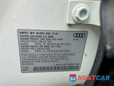 Zdjęcie 10 z 14 samochodu: 2021 AUDI Q7 PREMIUM PLUS VIN:WA1LXAF71MD017482 - miniatura