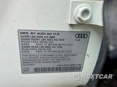 Zdjęcie 10 z 14 samochodu: 2021 AUDI Q7 PREMIUM PLUS VIN:WA1LXAF71MD017482 - miniatura