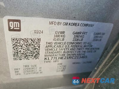 Zdjęcie 12 z 12 samochodu: 2024 CHEVROLET TRAX 1LT VIN:KL77LHE21RC213465 - miniatura