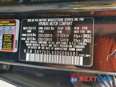 Zdjęcie 14 z 14 samochodu: 2013 HYUNDAI SANTA FE SPORT 2.0T VIN:5XYZU3LA9DG096681 - miniatura