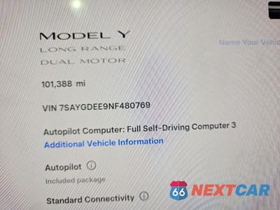 Zdjęcie 9 z 12 samochodu: 2022 TESLA MODEL Y VIN:7SAYGDEE9NF480769 - miniatura