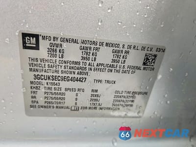 Zdjęcie 13 z 13 samochodu: 2014 CHEVROLET SILVERADO K1500 LTZ VIN:3GCUKSEC9EG404427 - miniatura