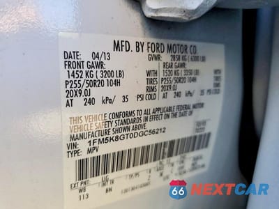 Zdjęcie 13 z 13 samochodu: 2013 FORD EXPLORER SPORT VIN:1FM5K8GT0DGC56212 - miniatura