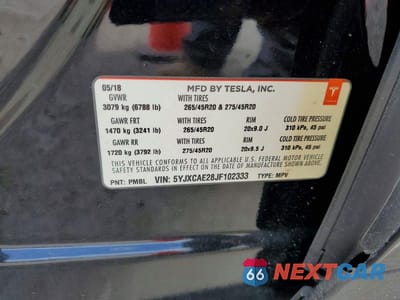 Zdjęcie 14 z 14 samochodu: 2018 TESLA MODEL X VIN:5YJXCAE28JF102333 - miniatura