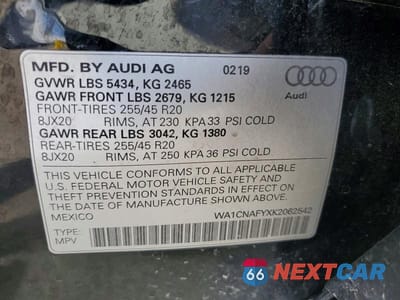 Zdjęcie 13 z 13 samochodu: 2019 AUDI Q5 PRESTIGE VIN:WA1CNAFYXK2062542 - miniatura