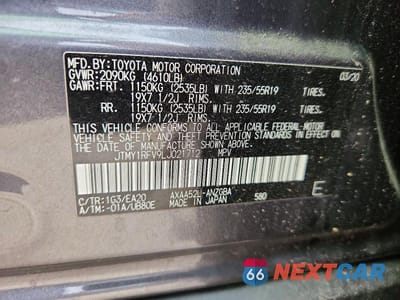 Zdjęcie 14 z 14 samochodu: 2020 TOYOTA RAV4 LIMITED VIN:JTMY1RFV9LJ021712 - miniatura