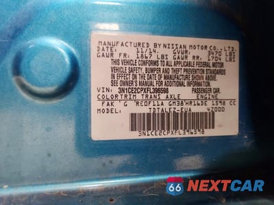 Zdjęcie 13 z 13 samochodu: 2015 NISSAN VERSA NOTE SL VIN:3N1CE2CPXFL396598 - miniatura