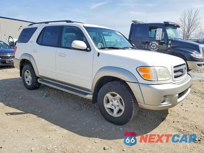 Czwarte zdjęcie samochodu z boku: 2002 TOYOTA SEQUOIA SR5 VIN:5TDBT44A72S100347 - miniatura