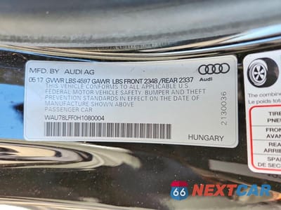 Zdjęcie 12 z 12 samochodu: 2017 AUDI A3 PREMIUM VIN:WAU78LFF0H1080004 - miniatura