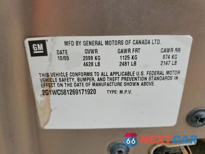 Zdjęcie 12 z 12 samochodu: 2006 CHEVROLET IMPALA LT VIN:2G1WC581269171920 - miniatura