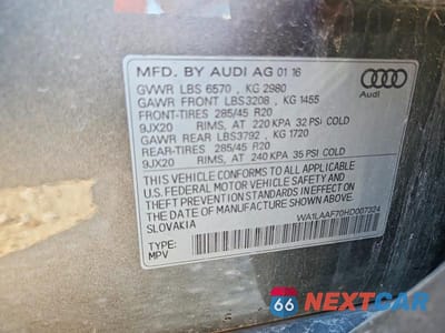 Zdjęcie 13 z 13 samochodu: 2017 AUDI Q7 PREMIUM PLUS VIN:WA1LAAF70HD007324 - miniatura