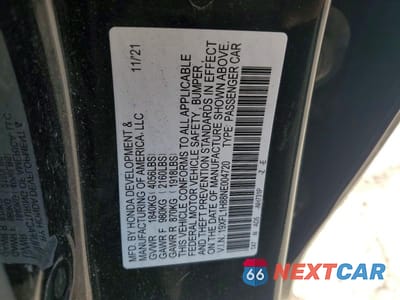 Zdjęcie 14 z 14 samochodu: 2022 HONDA CIVIC SPORT TOURING VIN:19XFL1H88NE004720 - miniatura