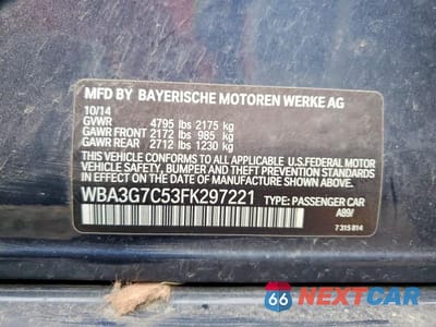 Zdjęcie 13 z 13 samochodu: 2015 BMW 328 XI VIN:WBA3G7C53FK297221 - miniatura