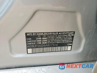 Zdjęcie 12 z 12 samochodu: 2006 MERCEDES-BENZ E 350 VIN:WDBUF56J06A817516 - miniatura