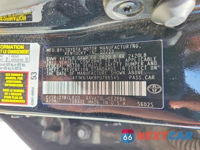 Zdjęcie 12 z 12 samochodu: 2023 TOYOTA CAMRY XSE VIN:4T1K61AK8PU786545 - miniatura