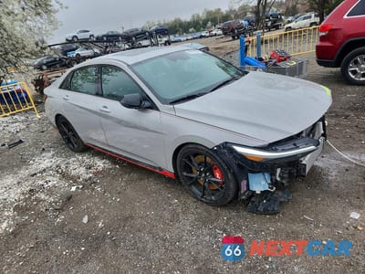 Czwarte zdjęcie samochodu z boku: 2025 HYUNDAI ELANTRA N BASE VIN:KMHLW4DKXSU032394 - miniatura