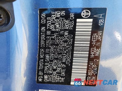 Zdjęcie 12 z 12 samochodu: 2006 TOYOTA PRIUS BASE VIN:JTDKB20U763160210 - miniatura