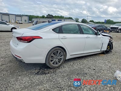 Trzecie zdjęcie samochodu z tyłu: 2018 GENESIS G80 3.8 VIN:KMHGN4JE6JU227409 - miniatura