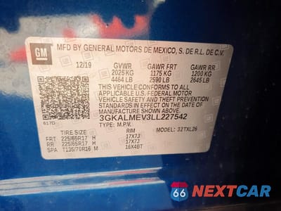 Zdjęcie 13 z 13 samochodu: 2020 GMC TERRAIN SLE VIN:3GKALMEV3LL227542 - miniatura