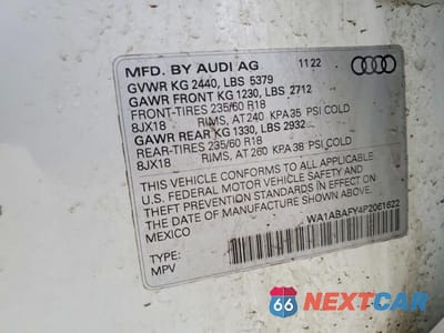 Zdjęcie 14 z 14 samochodu: 2023 AUDI Q5 PREMIUM 40 VIN:WA1ABAFY4P2061622 - miniatura