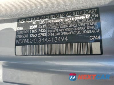Zdjęcie 13 z 13 samochodu: 2004 MERCEDES-BENZ S 430 VIN:WDBNG70J84A413494 - miniatura