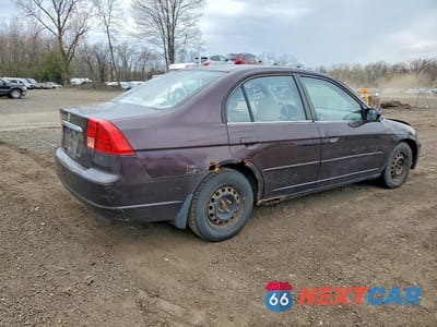 Trzecie zdjęcie samochodu z tyłu: 2001 HONDA CIVIC EX VIN:2HGES26741H504713 - miniatura