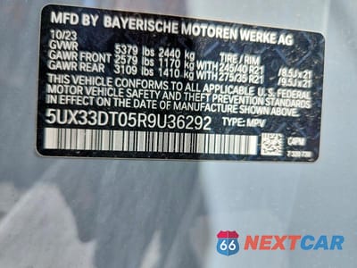 Zdjęcie 14 z 14 samochodu: 2024 BMW X4 XDRIVE30I VIN:5UX33DT05R9U36292 - miniatura