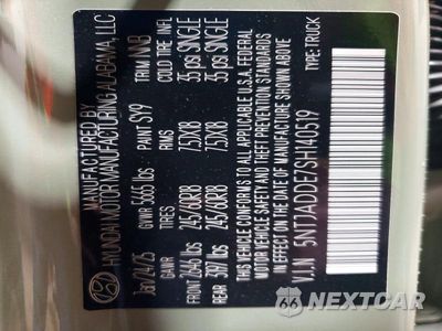 Zdjęcie 13 z 13 samochodu: 2025 HYUNDAI SANTA CRUZ SE VIN:5NTJADDE7SH140519 - miniatura