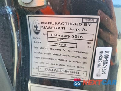 Zdjęcie 12 z 12 samochodu: 2017 MASERATI GRANTURISMO S VIN:ZAM45VLA0H0184464 - miniatura