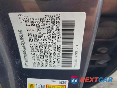 Zdjęcie 12 z 12 samochodu: 2020 HONDA ACCORD SPORT VIN:1HGCV1F39LA013402 - miniatura
