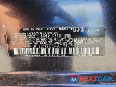 Zdjęcie 13 z 13 samochodu: 2010 SUBARU IMPREZA WRX LIMITED VIN:JF1GH7G64AG812507 - miniatura