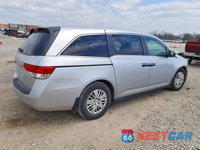 Trzecie zdjęcie samochodu z tyłu: 2014 HONDA ODYSSEY LX VIN:5FNRL5H28EB087110 - miniatura