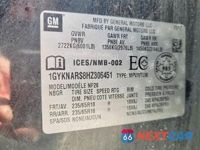 Zdjęcie 10 z 11 samochodu: 2017 CADILLAC XT5 BASE VIN:1GYKNARS8HZ306451 - miniatura