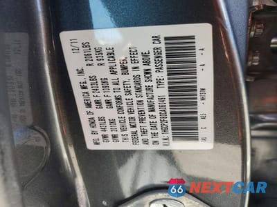 Zdjęcie 12 z 12 samochodu: 2012 HONDA ACCORD EXL VIN:1HGCP2F80CA060491 - miniatura