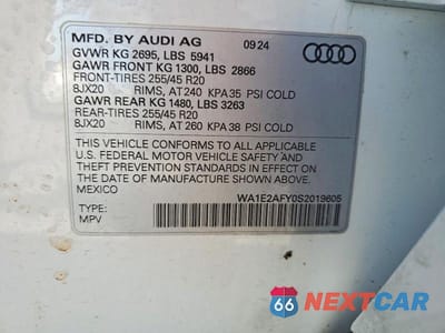 Zdjęcie 12 z 12 samochodu: 2025 AUDI Q5 E PREMIUM PLUS 55 VIN:WA1E2AFY0S2019605 - miniatura