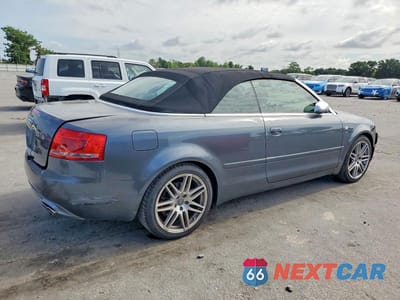 Trzecie zdjęcie samochodu z tyłu: 2008 AUDI S4 QUATTRO CABRIOLET VIN:WUARL48H08K900156 - miniatura