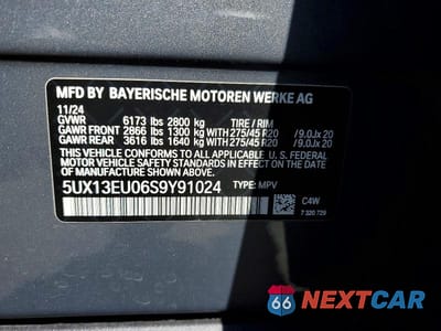 Zdjęcie 13 z 13 samochodu: 2025 BMW X5 SDRIVE 40I VIN:5UX13EU06S9Y91024 - miniatura