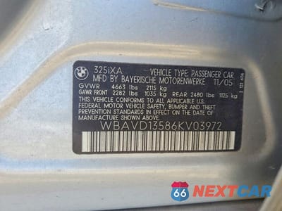 Zdjęcie 12 z 12 samochodu: 2006 BMW 325 XI VIN:WBAVD13586KV03972 - miniatura