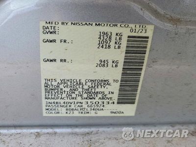 Zdjęcie 12 z 12 samochodu: 2023 NISSAN ALTIMA SV VIN:1N4BL4DV1PN350334 - miniatura