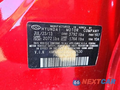 Zdjęcie 12 z 12 samochodu: 2013 HYUNDAI ELANTRA LIMITED VIN:KMHDH4AE2DU947630 - miniatura