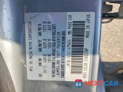 Zdjęcie 12 z 12 samochodu: 2012 MAZDA 3 S VIN:JM1BL1V52C1679634 - miniatura
