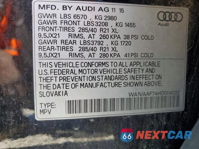 Zdjęcie 13 z 13 samochodu: 2017 AUDI Q7 PRESTIGE VIN:WA1VAAF74HD004032 - miniatura