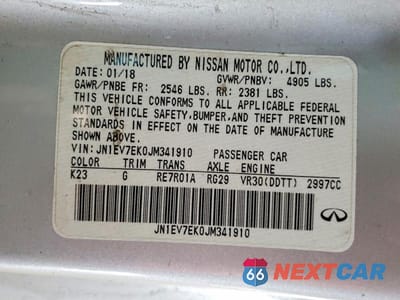 Zdjęcie 12 z 12 samochodu: 2018 INFINITI Q60 3.0T LUXE VIN:JN1EV7EK0JM341910 - miniatura
