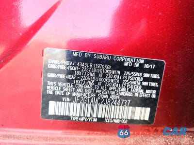 Zdjęcie 13 z 13 samochodu: 2018 SUBARU CROSSTREK LIMITED VIN:JF2GTAMC2J8244737 - miniatura