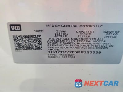 Zdjęcie 12 z 12 samochodu: 2023 CHEVROLET MALIBU LT VIN:1G1ZD5ST5PF123339 - miniatura
